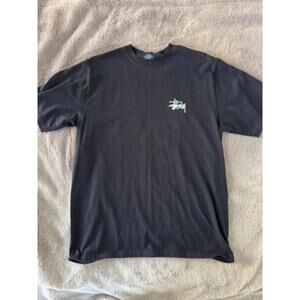 Stussy Black Logo Graphic T-Shirt Size Medium